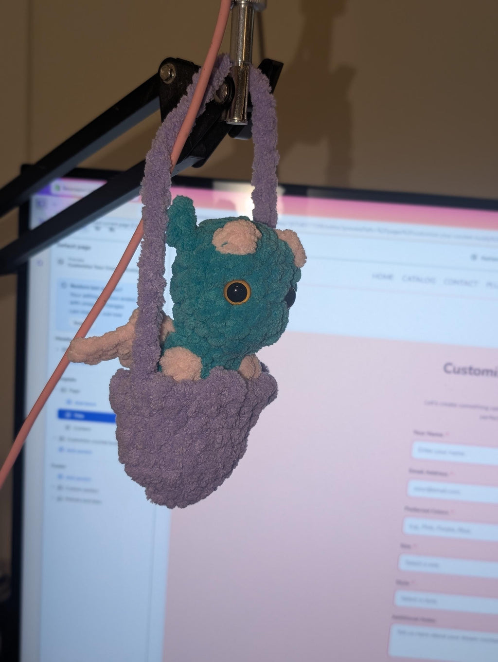 Mini Crochet Dragon Charm | Customizable Bag, Car, Desk Plushie