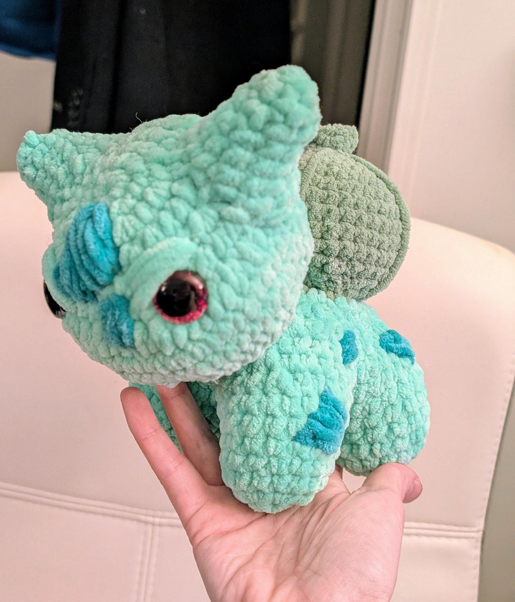 Bulby | Crochet Dinosaur | handmade characters | Anime | soft plushies | poke| Crochet Gift