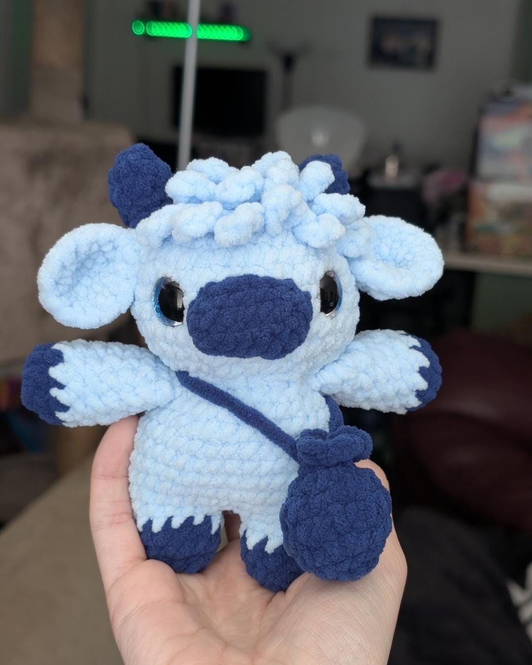 Crochet Mini Highland Cow Plushie | Handmade Amigurumi, Kawaii Decor, Cottagecore Charm