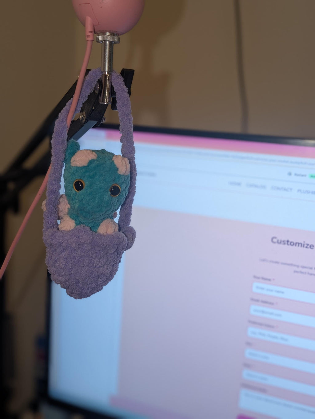 Mini Crochet Dragon Charm | Customizable Bag, Car, Desk Plushie
