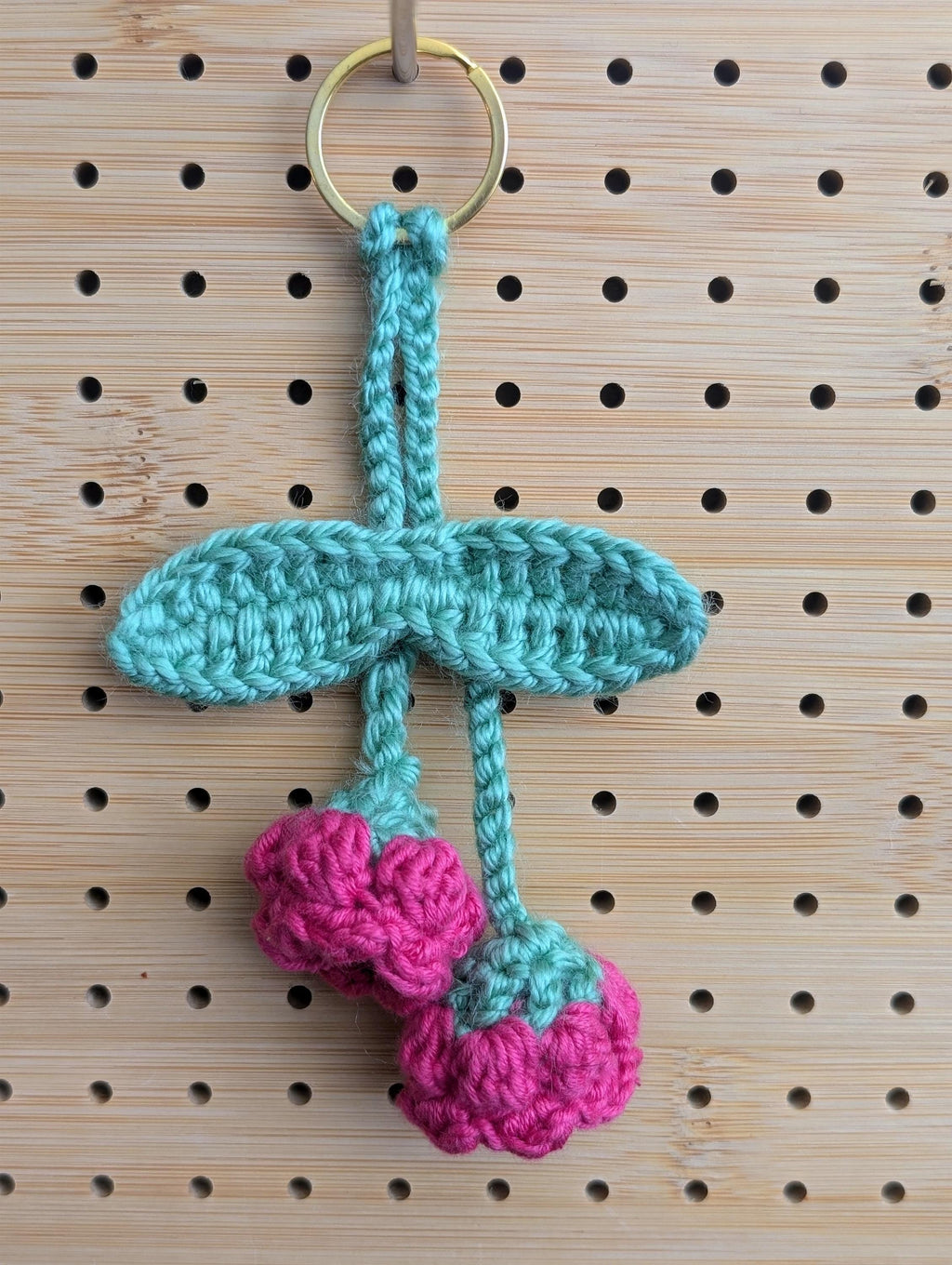 Crocheted Lily of the Valley Bag Charm | Handmade Floral Keychain, Cottagecore Accessory