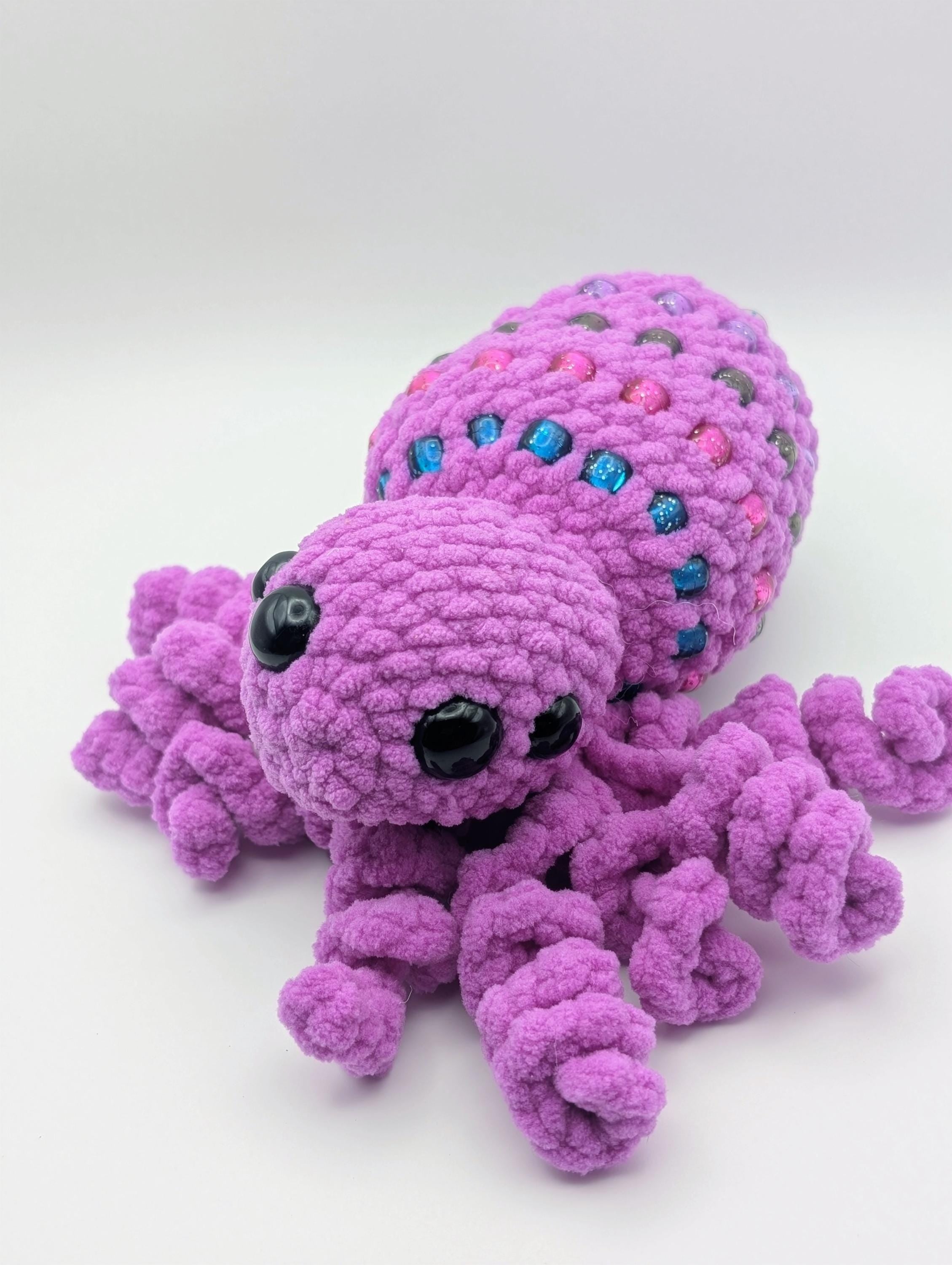 Crochet Spider Plushie | Soft Sensory Fidget Toy, Spooky Stuffed Animal| Crochet Gift